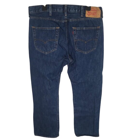 Levis 501 Jeans Mens 38x30 Blue Denim Straight Leg Button Fly Classic Fit - Picture 12 of 16